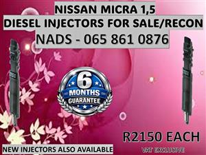 NISSAN MICRA 1,5 DIESEL INJECTORS FOR SALE / RECON WITH WARRANTY THOHOYANDOU
