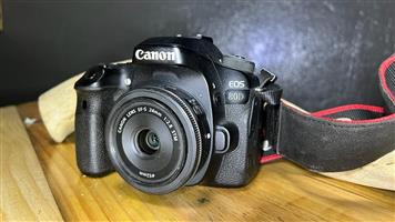 Canon 80D 2018 with 24mm lense for sale 