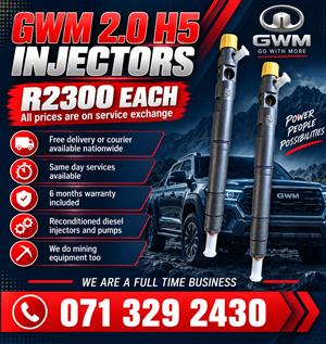 GWM 2.0 INJECTORS FOR SALE WITH WARRANTY INCLUDED 