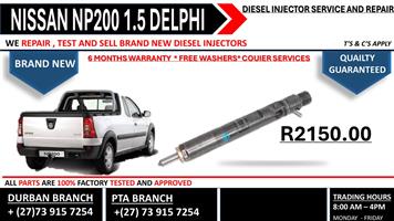 Nissan NP200 1.5L Diesel Injectors 