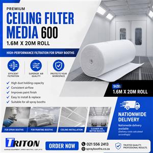 CEILING FILTER MEDIA 600 – 1.6m x 20m ROLL