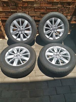 15 inch VW Caddy, Jetta, Golf 5&6 mags with used 195/65/15 tyres set (5x112pcd).