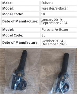 Subaru Forester TPMS tyre pressure monitor sensors and valves