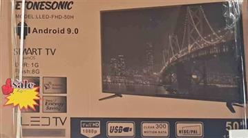 50" Smart Android HD LED TV,  NEW WITH WARRANTY AND FREE DELIVERY