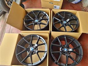 BMW Satin  Black  Brand new mags size 18 8.5j and 9.5j Et 48 pcd 5x120