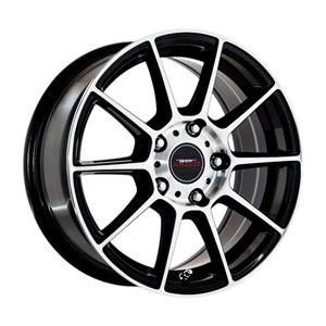 15″ A-Line Spree 4/100 & 4/108 Velvet Black Machine Lip Alloy Wheels