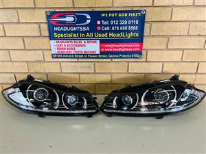 Jaguar XF X250 Facelift left and right side Bi-xenon headlights 