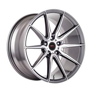 17″ A-Line Baltic 4/100 & 4/108 Gunmetal Machine Face Alloy Wheels