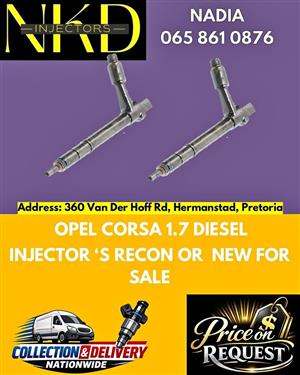 OPEL CORSA 1.7 DIESEL INJECTORS FOR SALE - 6 MONTHS WARRANTY