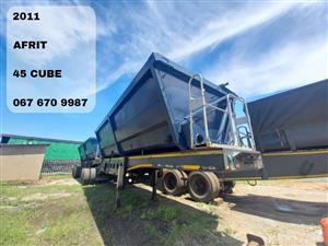 2011 - AFRIT 45 Cube Superlink Side Tipper Trailer now on sale  - Excellent condition