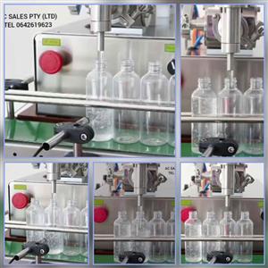 PISTON FILLER FULLY AUTOMATIC ON CONVEYOR, AUTOMATIC STOP, SINGLE+MULTIPLE HEAD,CALL 