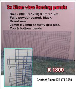 Clearview fencing panels