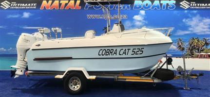 COBRA CAT 525 CC ON TRAILER 2 X 100 HP SUZUKI 4 STROKES 2024 MODEL 