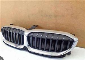 Bmw G20 G21 Front Chrome Grill Complete with Air intake Shutter Duct Assembly