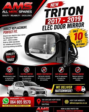 NEW Mitsubishi Triton 2017–2019 Electric Door Mirror | Only 10 Left!