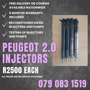 PEUGEOT 2.0 INJECTORS FOR SALE WITH WARRANTY 