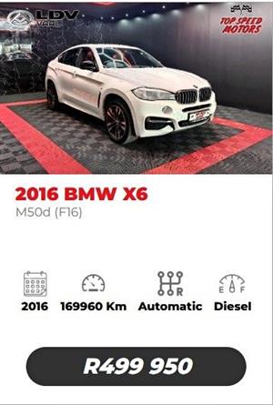 2016 BMW X6 M50D (F16)