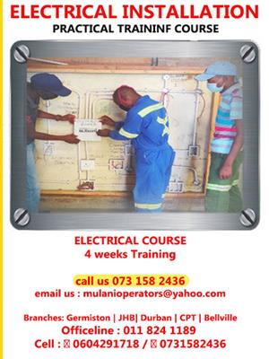 Basic Electrical installation,Carpentry course 1 month Training n Germiston