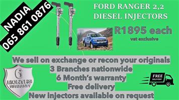 RECON DIESEL INJECTORS FOR SALE FOR FORD RANGER 2.2 FULLY TESTED