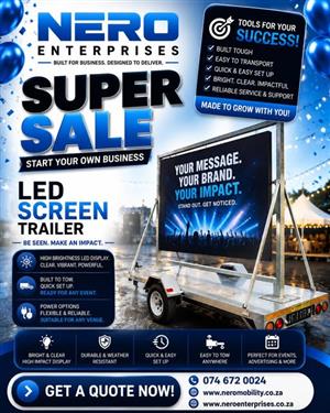 Take Your Brand Anywhere with Our LED Screen Trailer!