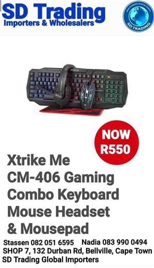 Xtrike Me CM-406 Gaming Combo Keyboard Mouse Headset & Mousepad