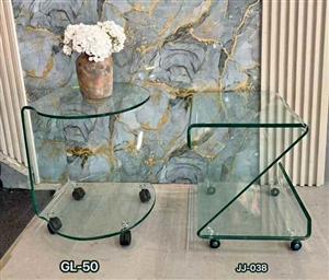 Available tempered glass side table each 