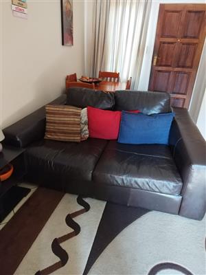 Leather 3 and 2 seater couches for sale