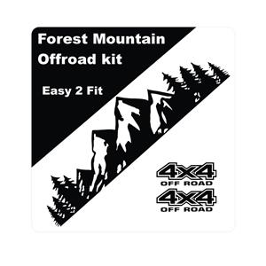 4×4 Off Road Forest Mountain Design Door Vinyl Stripe Sticker Kit