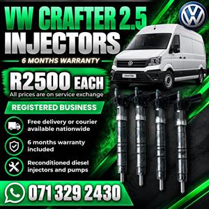 VW CRAFTER 2.5 INJECTORS FOR SALE WITH WARRANTY INCLUDED 