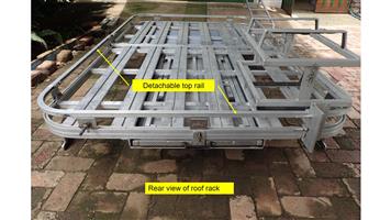 Aluminiium roof rack for a Land Cruiser 70 SW and Land Rover Discovery