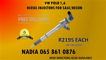 VW POLO 1.6 DIESEL INJECTORS FOR SALE OR RECON