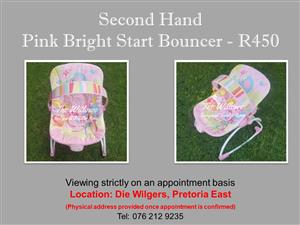 Second Hand Pink Bright Start Bouncer