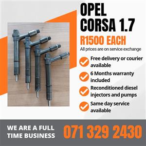 OPEL CORSA 1.7 INJECTORS FOR SALE WITH WARRANTY INCLUDED 