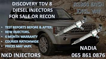 DISCOVERY TDV 8 DIESEL INJECTORS FOR SALE. REBUILT AND TESTED