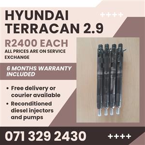 HYUNDAI TERRACAN 2.9 INJECTORS FOR SALE WITH WARRANTY 