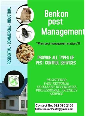 BENKON PEST MANAGEMENT SERVICES We offer the following services: · Fumigations ·