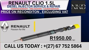 Renault Clio 1.5L Diesel Injectors on Recondition