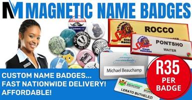 Magnetic Name Badges , flyers , business cards
