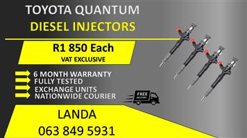 TOYOTA QUANTUM DIESEL INJECTORS FOR SALE OR RECON WITH WARRANTY                 