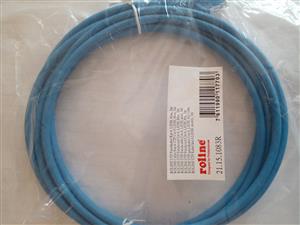 7  x  Roline UTP Patch cable   Cat. 6  LSOH  blue  3m  sealed/new   Part no. 21.