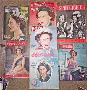 Royalty magazines from the 1950’s x7