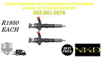 RECONDITIONED DIESEL INJECTORS FOR TOYOTA 2KD ON SALE