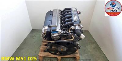 BMW E36 / E46 6 CYLINDER TDS DIESEL STRAIGHT M51 D25 ENGINE FOR SALE
