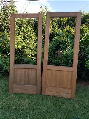 Wooden patio doors