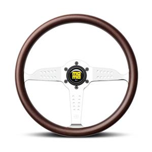 Momo VSUPGPRIMZ35 Super Grande Prix 350mm Wood & Silver Steering Wheel
