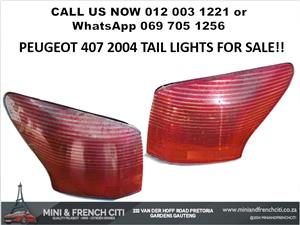 PEUGEOT 407 2004 TAIL LIGHTS FOR SALE – REPLACEMENTS