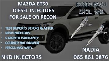 MAZDA BT 50 DIESEL INJECTORS FOR SALE. REBUILT AND TESTED