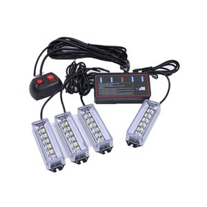 4-Unit Emergency Strobe Lighting Kit for Grille Mount