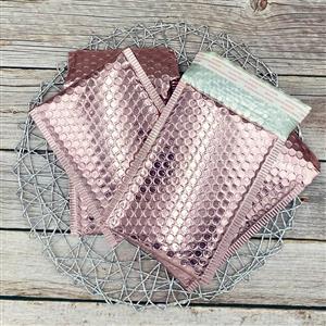 10 x Bubble Mailers Rose Gold Metallic Shipping Envelope Bags Padded – 15 x 19cm