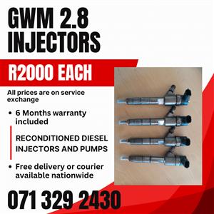 GWM 2.8 INJECTORS FOR SALE WITH WARRANTY 